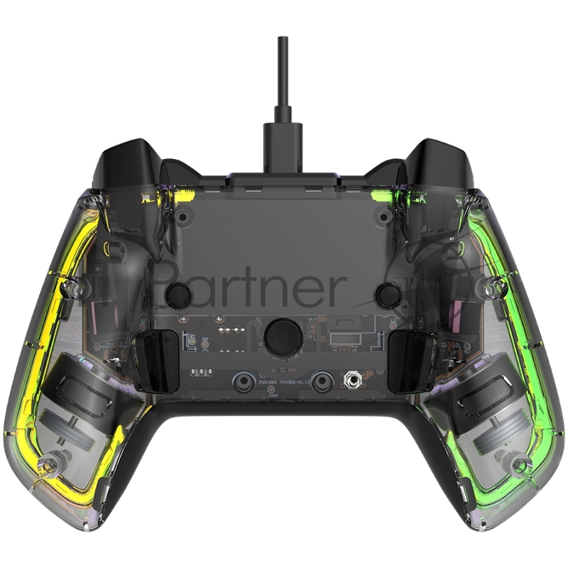 Геймпад CANYON GPW-02, Bluetooth Controller with built-in 800mah battery, BT 5.0, 2M Type-C charging cable , Bluetooth Gamepad for Nintendo Switch / Android / Windows ( RGB Lighting ),152*110*55mm, 232g, black