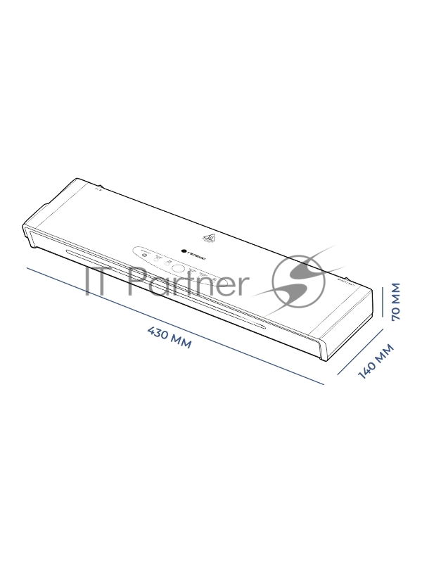 Ламинатор Heleos ЛМА34В белый/черный A3 (60-250мкм) 30см/мин (4вал.) хол.лам. лам.фото реверс