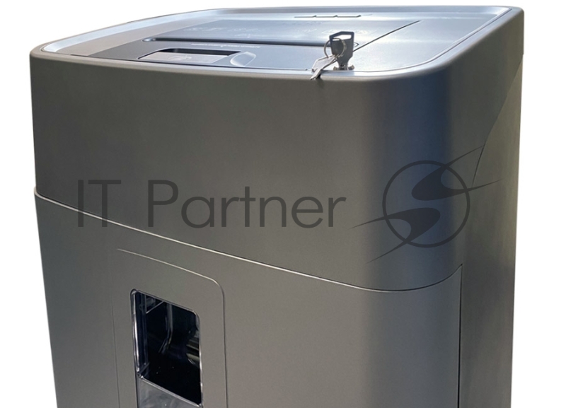 Шредер Office Kit SA300 (1,9х15) серый/черный с автоподачей (секр.P-5) фрагменты 300лист. 45лтр. скобы пл.карты