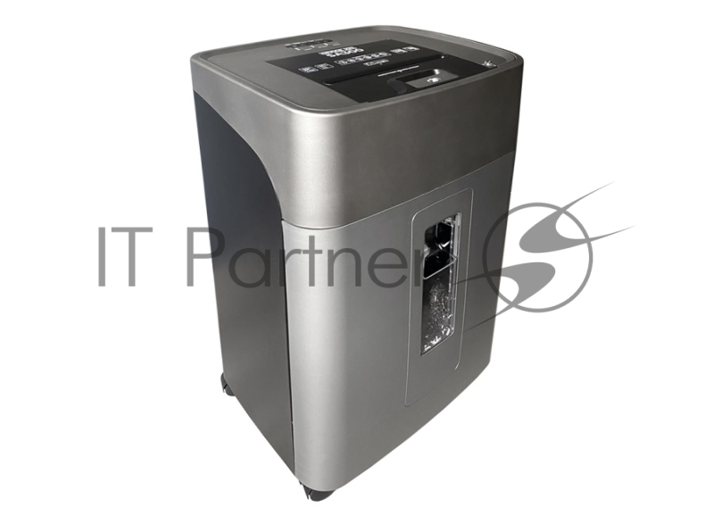 Шредер Office Kit SA300 (1,9х15) серый/черный с автоподачей (секр.P-5) фрагменты 300лист. 45лтр. скобы пл.карты