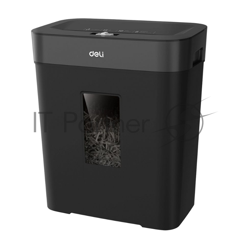 Уничтожитель бумаги (шредер) Deli ET024, Черный, P-4, 4х40, 10 Листов, 15л.