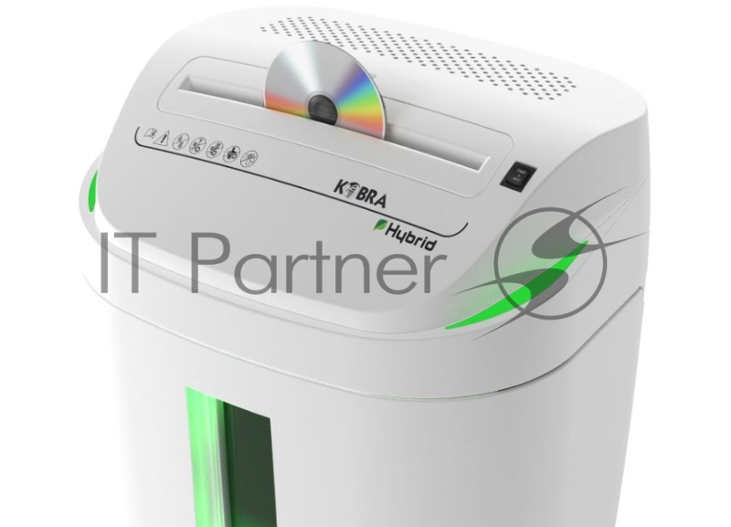 Шредер Kobra C4-Hybrid E/S серый (секр.P-4) перекрестный 15лист. 40лтр. скрепки скобы пл.карты CD