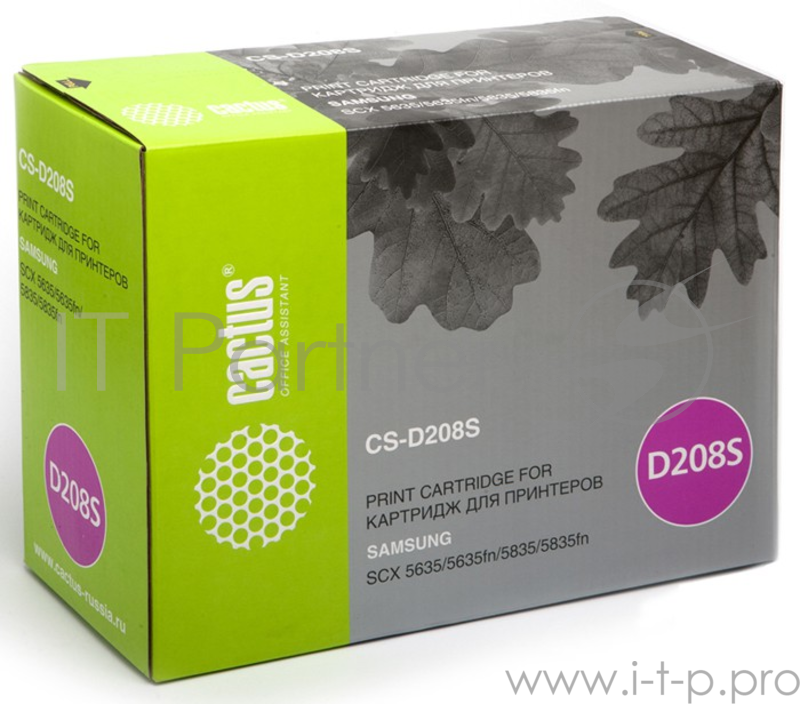 Тонер Картридж Cactus CS-D208S черный для Samsung SCX-5835FN/5635FN (7500стр.)