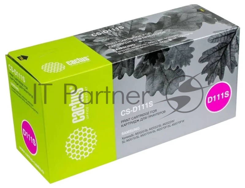 Тонер Картридж Cactus CS-D111SN черный (1000стр.) для Samsung Xpress M2022/M2020/M2021/M2020W/M2070
