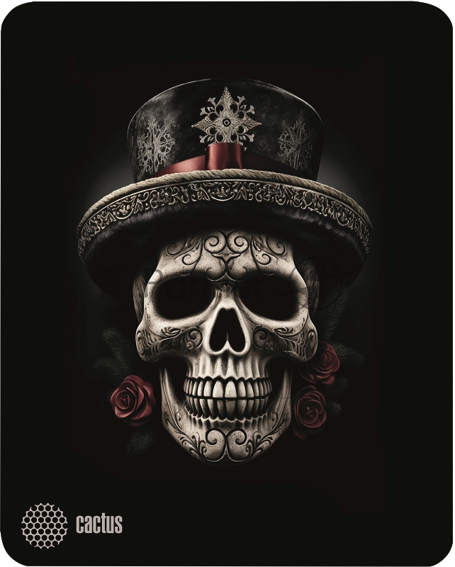 Коврик для мыши Cactus Scull 250x250x3мм (CS-MP-D05S)