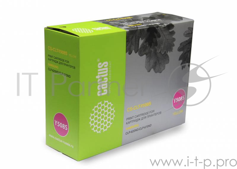 Тонер Картридж Cactus CS-CLT-Y508S желтый для Samsung CLP-670ND (2000стр.)