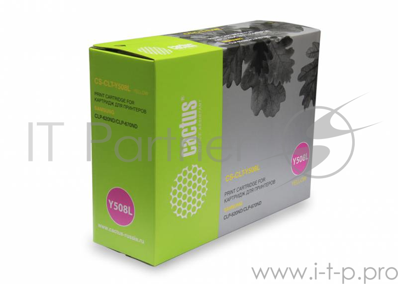 Тонер Картридж Cactus CS-CLT-Y508L желтый для Samsung CLP-670ND (4000стр.)