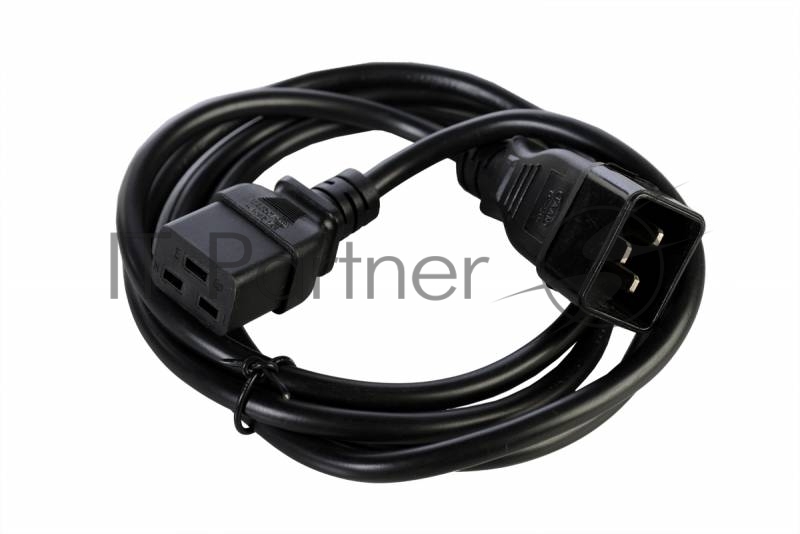 Шнур питания ЦМО с заземлением IEC 60320 C19/IEC 60320 C20, 16А/250В (3x1,5), длина 3 м. (R-16-Cord-C19-C20-3)