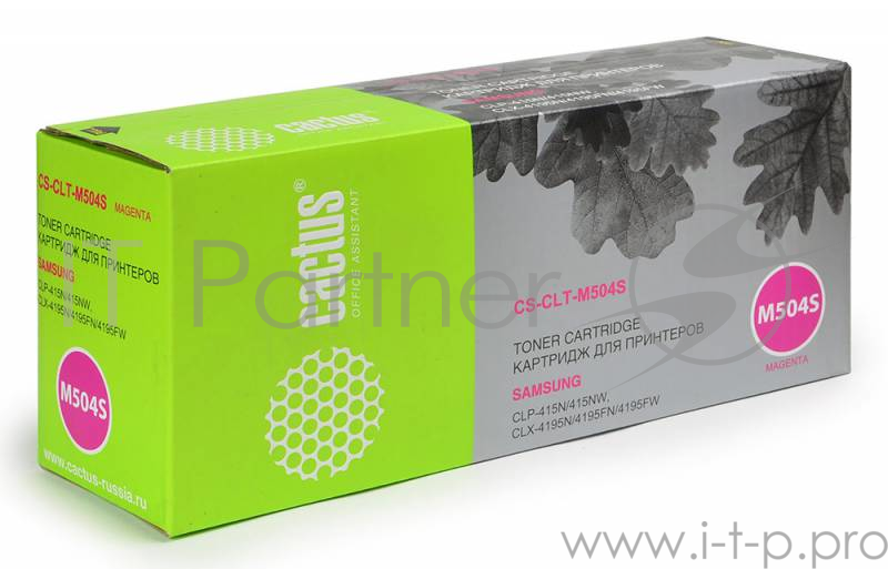 Тонер Картридж Cactus CS-CLT-M504S пурпурный для Samsung CLP-415N/CLX-4195FW/4195FN (1800стр.)