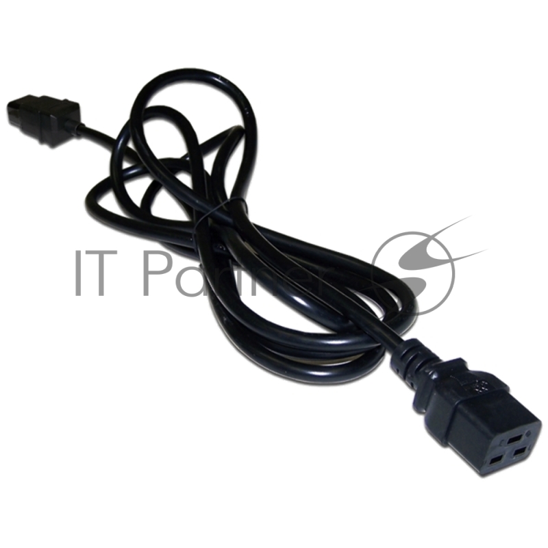 Шнур питания C19-C20, 3х1.5, 220В, 16А, черный, 0.5 метра