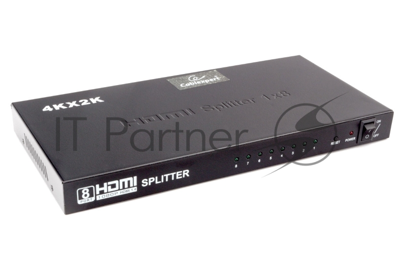 Разветвитель HDMI Cablexpert DSP-8PH4-03, HD19F/8x19F, 1 компьютер => 8 мониторов, Full-HD, 3D, 1.4v, каскадируемый