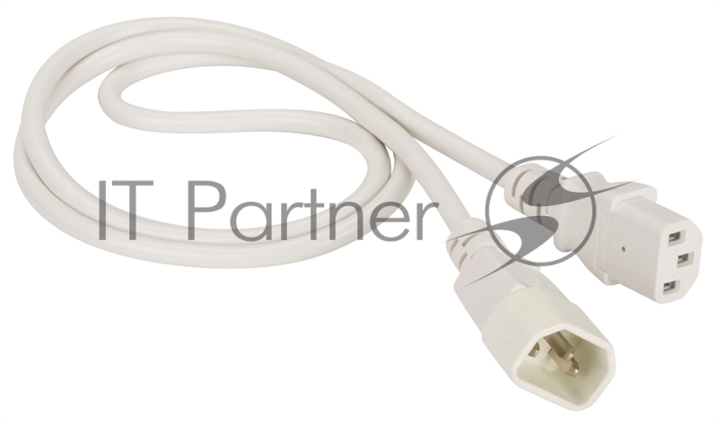 Шнур питания C13-C14, 3х0.75, 220В, 10А, белый, 7 метров