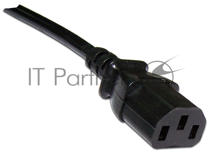 Шнур питания C13-Schuko угловая, 3х0.75, 220В, 10А, черный, 1 метр