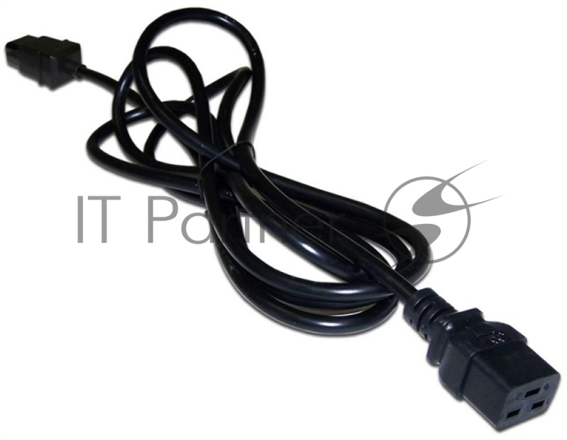 Шнур питания C19-C14, 3х0.75, 220В, 10А, черный, 2.0 метра