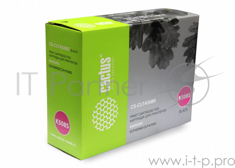 Тонер Картридж Cactus CS-CLT-K508S черный для Samsung CLP-670ND (2500стр.)