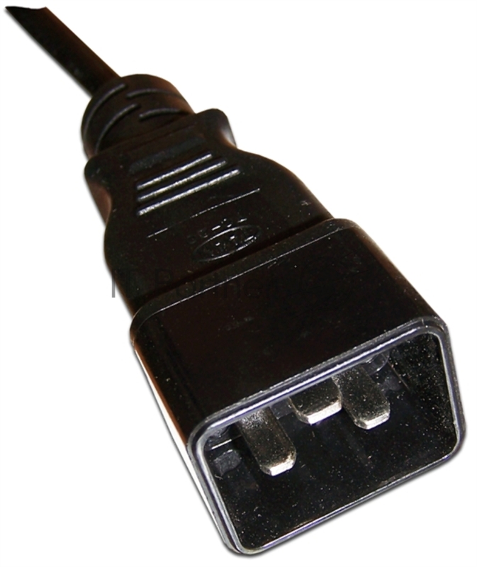 Шнур питания С13-C20, 3х0.75, 220В, 10А, черный, 2 метра