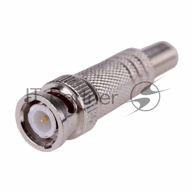 Разъем высокочастотный на кабель, штекер BNC под винт с пружиной, металл, (1шт.) (пакет) PROconnect