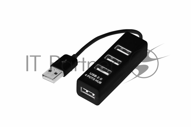 Разветвитель USB на 4 порта черный REXANT