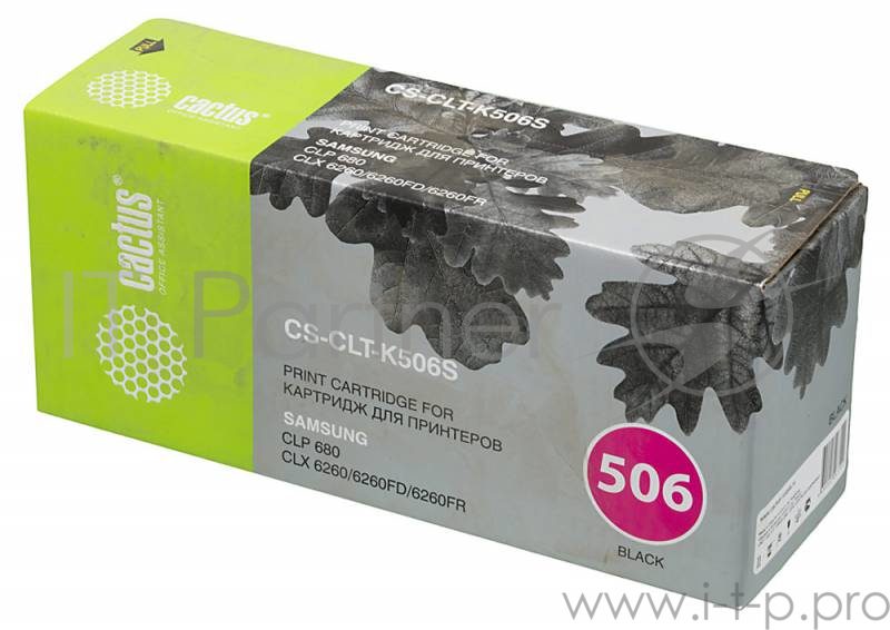 Тонер Картридж Cactus CS-CLT-K506S черный для Samsung CLP 680 CLX6260/6260FD/6260FR (2000стр.)