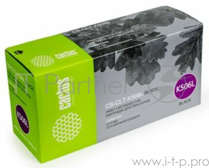 Тонер Картридж Cactus CS-CLT-K506LV черный (6000стр.) для Samsung CLP 680/CLX 6260/6260FD/6260FR
