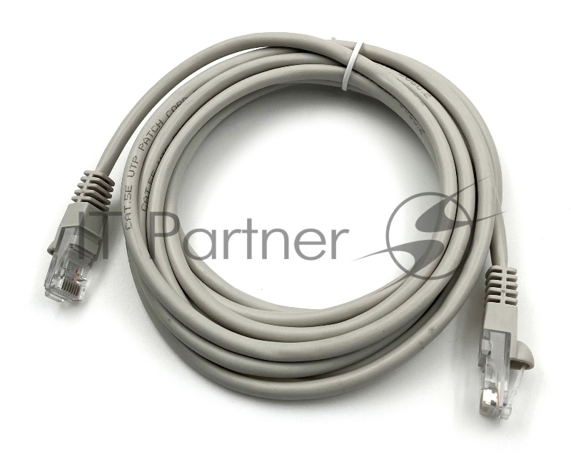 Патч-корд Buro UTP cat5E 3м серый RJ-45 (m)-RJ-45 (m)