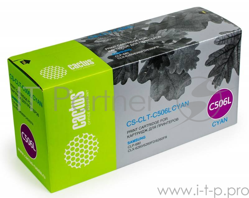 Тонер Картридж Cactus CS-CLT-C506LV голубой (3500стр.) для Samsung CLP 680/CLX 6260/6260FD/6260FR