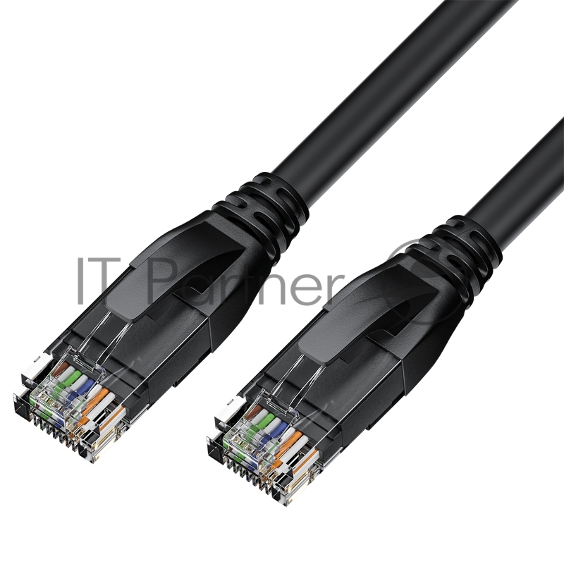 Патч-корд GCR PROF прямой 1.0m, UTP медь кат.6, че, 24 AWG, ethernet high speed 10 Гбит/с, RJ45, T568B, GCR-52580