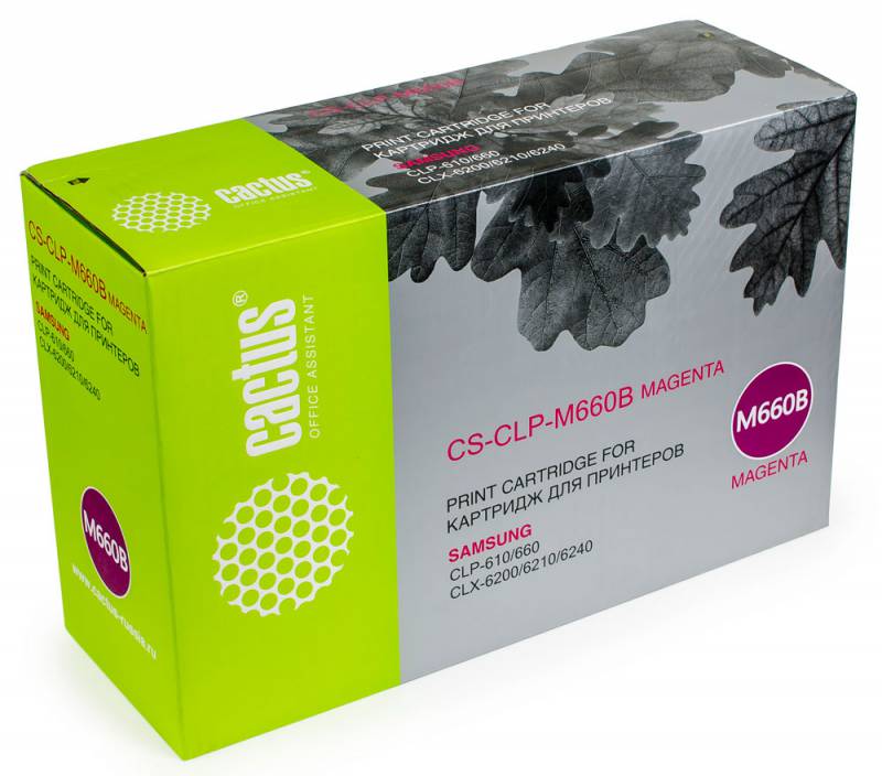 Тонер Картридж Cactus CS-CLP-M660B пурпурный для Samsung CLP 610/660/CLX 6200/6210/6240 (5000стр.)