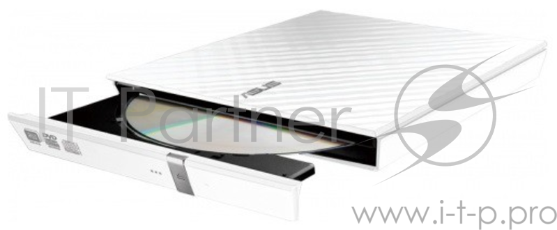 Привод DVDRW 8x8x8xDVD/24x16x24xCD ASUS SDRW-08D2S-U LITE, внешн., белый (USB2.0)