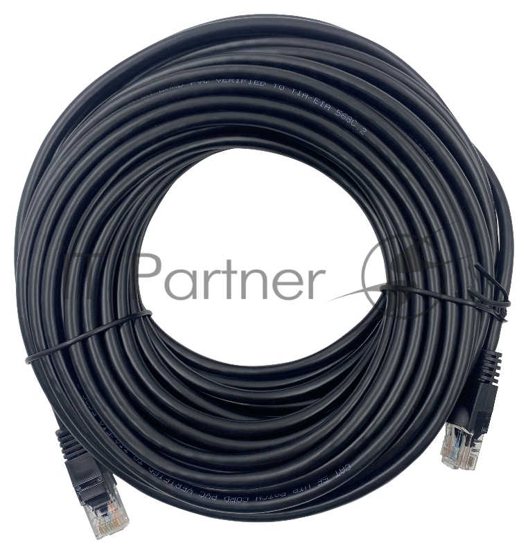 Патч-корд Buro UTP 4 пары cat5E CCA molded 20м черный RJ-45 (m)-RJ-45 (m)