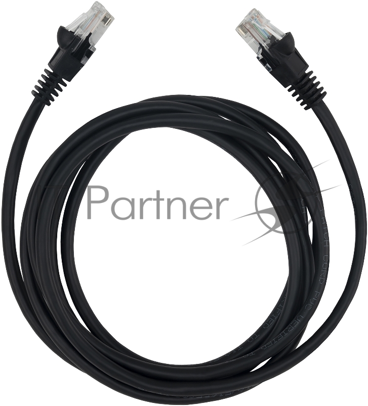 Патч-корд Buro UTP 4 пары cat5E CCA molded 2м черный RJ-45 (m)-RJ-45 (m)
