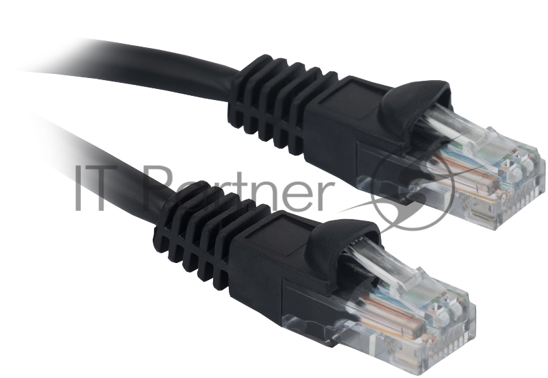 Патч-корд Buro UTP 4 пары cat5E CCA molded 2м черный RJ-45 (m)-RJ-45 (m)