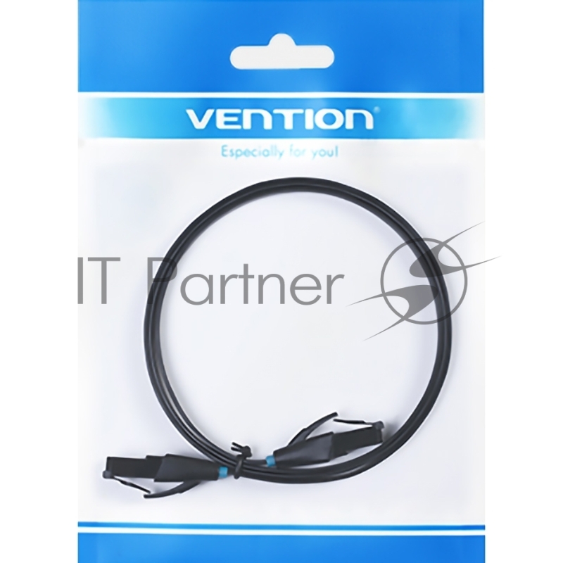 Патч-корд Vention прямой UTP cat.6, RJ45 - 2м. плоский Черный