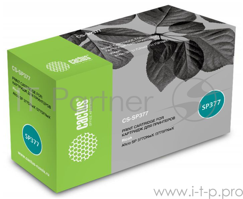 Тонер Картридж Cactus 50F0XA0/50F5X0E CS-SP377 черный (6400стр.) для Ricoh Aficio SP 377DNwX /377SFN