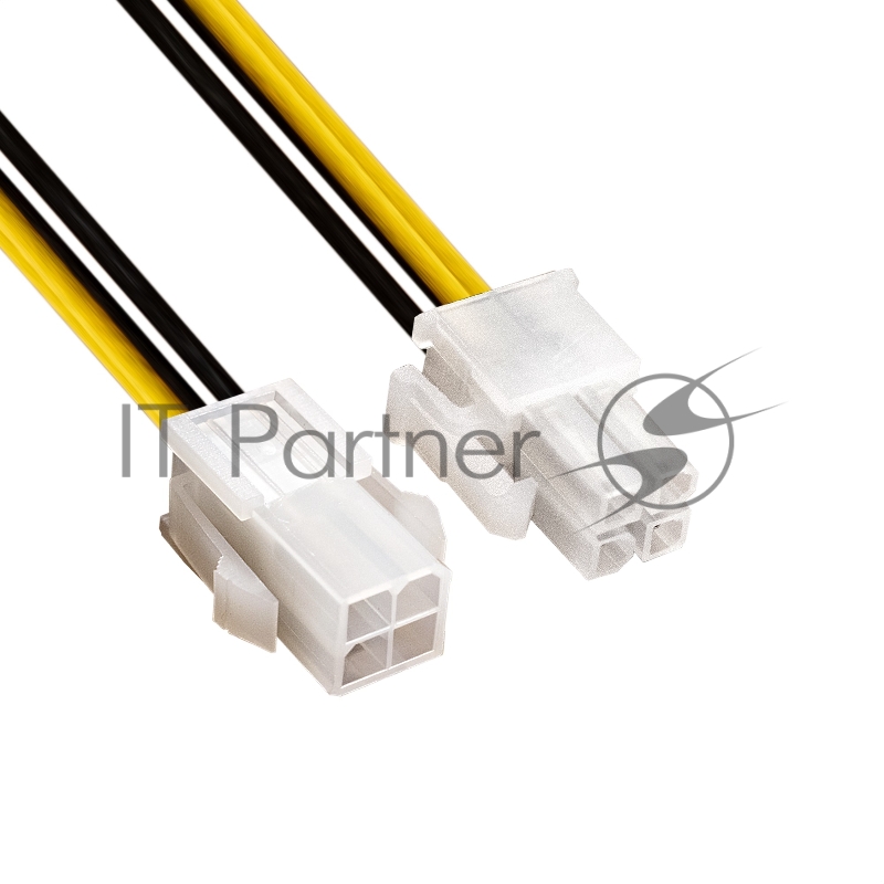 Удлинитель кабеля питания материнской платы +12V ExeGate EX-EXT-4M4F-0.3 (4pin EPS12V M/4pin EPS12V F, 0,3м)