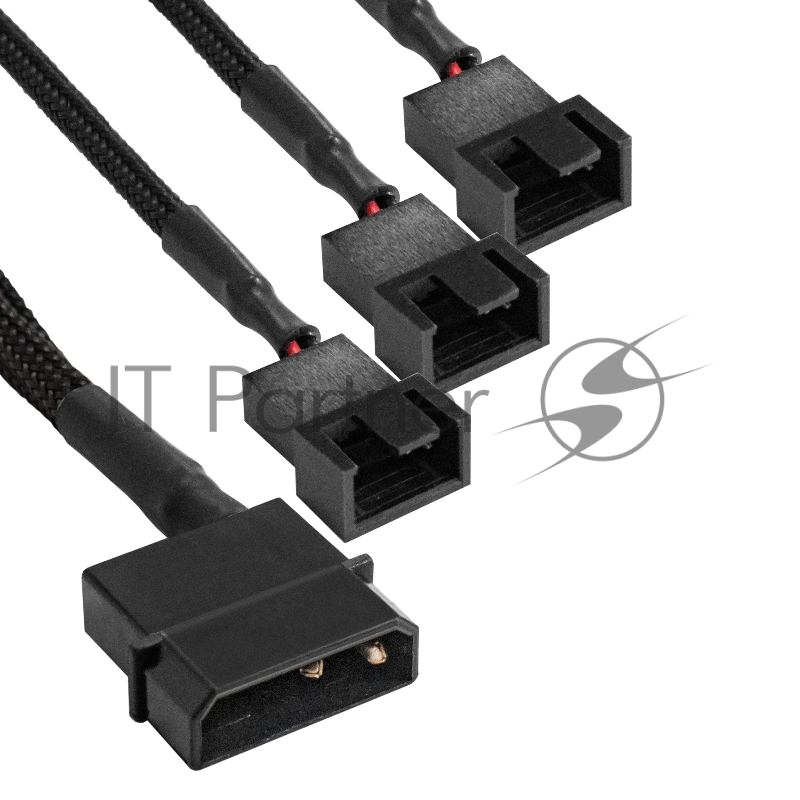 Разветвитель питания для корпусных вентиляторов ExeGate EX-CC-PSU-3xF-0.3 (Molex/3x3/4pin, все разъемы имеют 2 контакта, 0,3м)