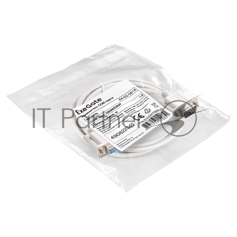 Удлинитель COM порта ExeGate EX-CC-133-1.8 (DB9M/DB9F, 1,8м)