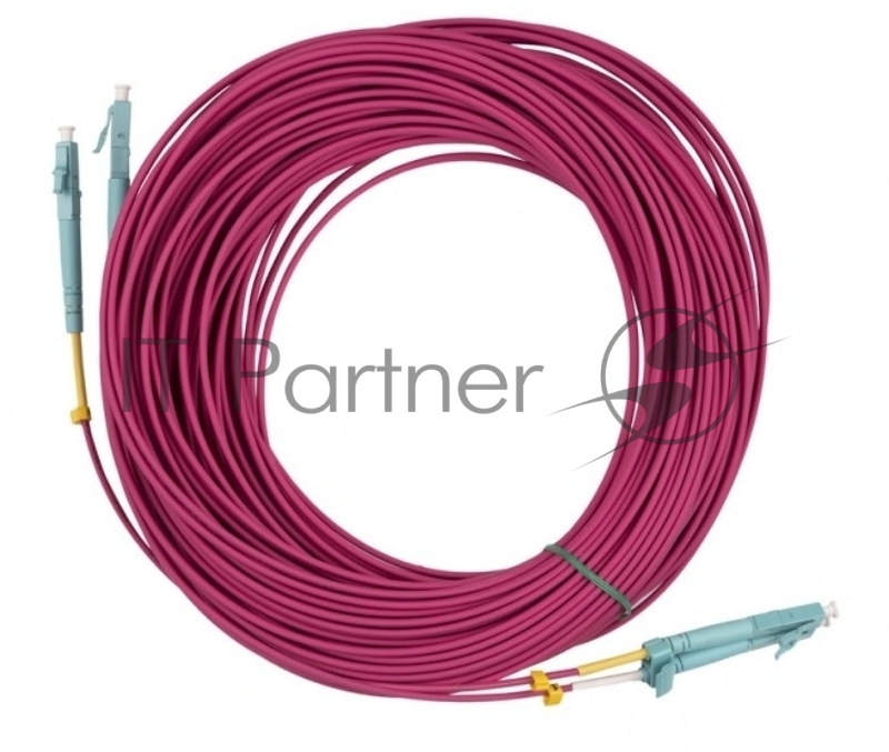 Патч-корд Hyperline FC-D2-504-LC/PR-LC/PR-H-15M-LS FC-D2-504-LC/PR-LC/PR-H-15M 2x50/125 OM4 LC дуплекс-LC дуплекс 15м LSZH розовый