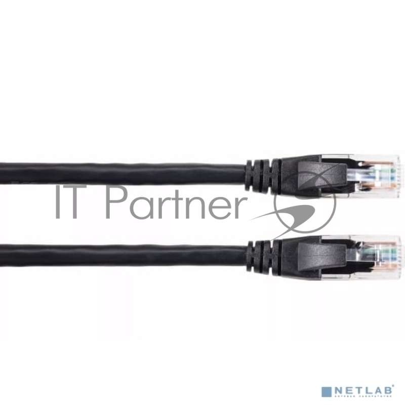 Патч-корд литой AOpen ANP612B-BK-1.5M (7/0.20) UTP кат.6 черный 1,5m