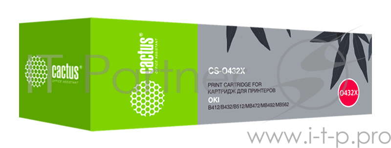 Тонер Картридж Cactus CS-O432X 45807120 черный (7000стр.) для Oki B432/MB492