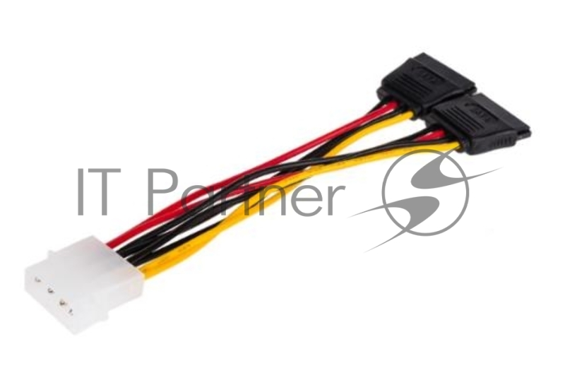 Кабель GOPOWER MOLEX (F)-2SATA (M) 0.2M 00-00027494