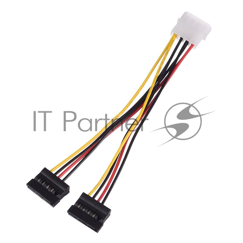 Кабель GOPOWER MOLEX (F)-2SATA (M) 0.2M 00-00027494