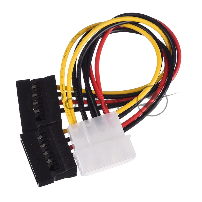 Кабель GOPOWER MOLEX (F)-2SATA (M) 0.2M 00-00027494