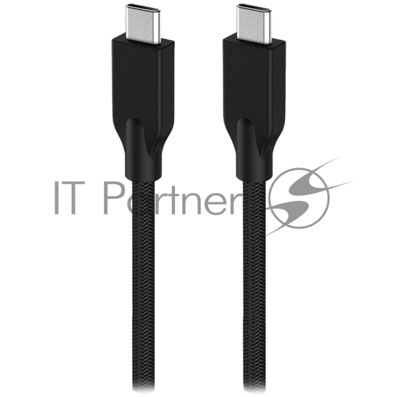 Кабель Genius ACC-C2CC-3A. Выход: USB-C -> USB-C. USB 3.0, плетеный нейлон, 150 см. Цвет: черный