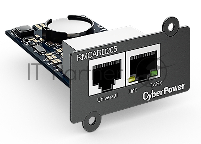 Карта удаленного управления CyberPower SNMP для источника бесперебойного питания серий OL, OLS, PR, OR, ПО PowerPanel® Business Edition, совместимость с ENVIROSENSOR, 0.15х0.15х0.07м., 0.2кг. Remote management SNMP card for OL, OLS, PR, OR series UPS