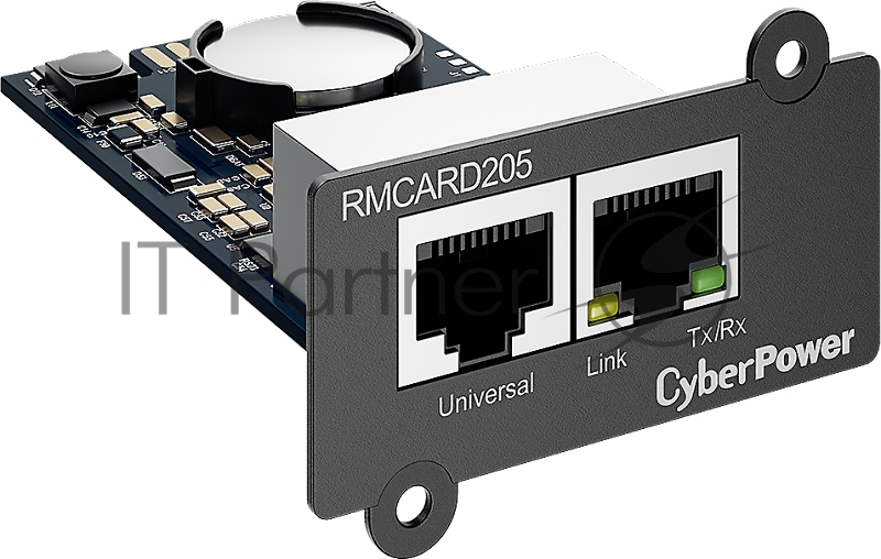 Карта удаленного управления CyberPower SNMP для источника бесперебойного питания серий OL, OLS, PR, OR, ПО PowerPanel® Business Edition, совместимость с ENVIROSENSOR, 0.15х0.15х0.07м., 0.2кг. Remote management SNMP card for OL, OLS, PR, OR series UPS