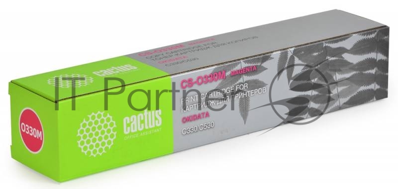 Тонер Картридж Cactus CS-O330M пурпурный для Oki C330/C530 (3000стр.)