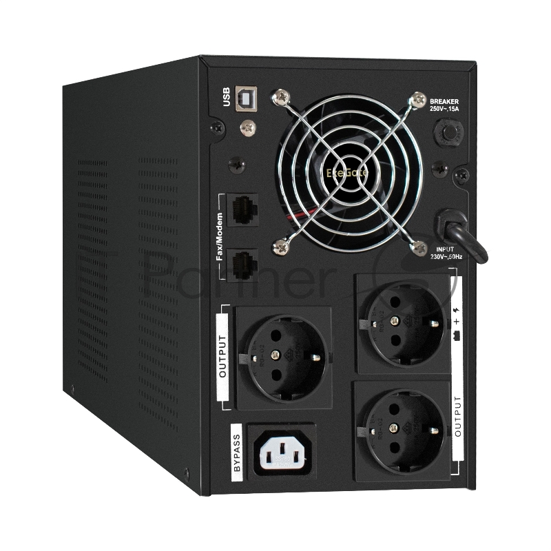 ИБП (инвертор, синус, для котла) ExeGate SineTower SN-2000.LCD.AVR.3SH.1C13.RJ.USB <2000VA/1600W, чистая синусоида, LCD дисплей, AVR, 3*Schuko+1*C13, RJ45/11, USB, линейно-интерактивный, Black>