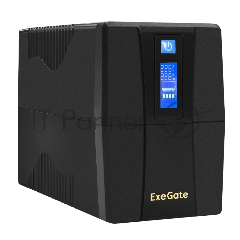 ИБП ExeGate SpecialPro Smart LLB-1000.LCD.AVR.2SH.RJ.USB <1000VA/550W, LCD, AVR, 2*Schuko,RJ45/11,USB, Black>