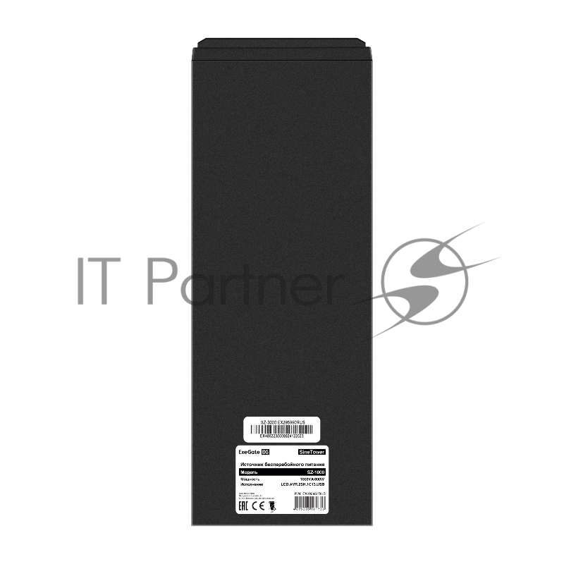 Комплект ИБП EX295987RUS + батарея 120Aч EX285657RUS 2шт (инвертор, синус, для котла) ExeGate SineTower SZ-1000.LCD.AVR.2SH.1C13.USB <1000VA/800W, чистый синусоида, LCD дисплей, AVR, 2*Schuko+1*C13, USB, линейно-интерактивный, Black> + батарея ExeGat